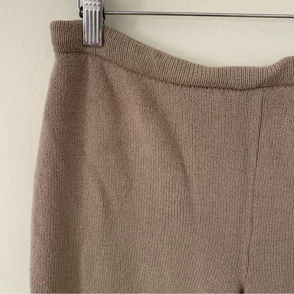 St John Wide Leg Beige Knit Cropped Culottes Size 10 - Picture 3 of 6